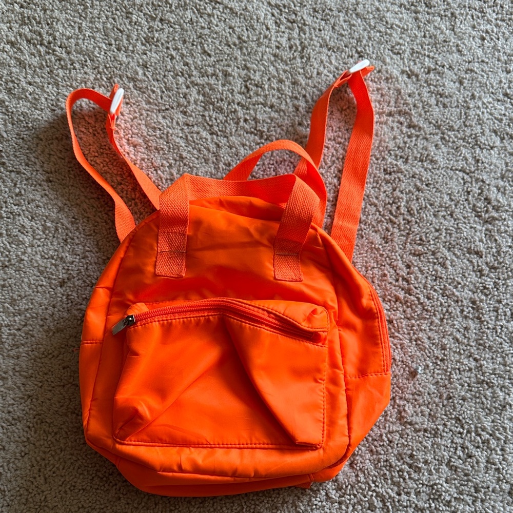 Vibrant Orange Mini Backpack